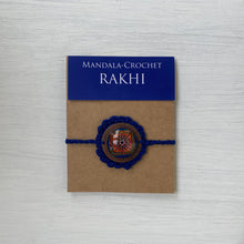 Load image into Gallery viewer, Rakhi - Mandala - Crochet - Indigo