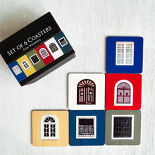 Load image into Gallery viewer, Coasters set of 6 - Goa Windows