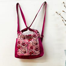 Load image into Gallery viewer, Sling Back Pack - Pink Magnolia - Painted Flowers