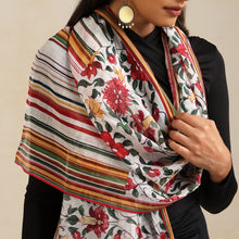 Load image into Gallery viewer, Scarf Chanderi - ۢMural, Karauli City Palace