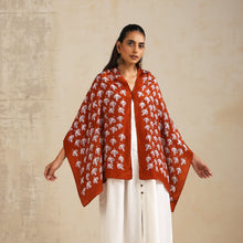 Load image into Gallery viewer, Cape Shrug - Birds Warli