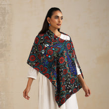 Load image into Gallery viewer, Cape Shrug - Peacocks, Madhubani