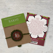 Load image into Gallery viewer, Rakhi - Mandala - Crochet - Green