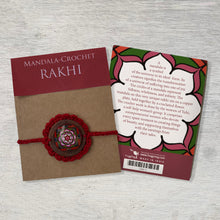 Load image into Gallery viewer, Rakhi - Mandala - Crochet - Red