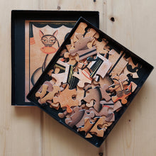 Load image into Gallery viewer, Jigsaw Puzzle 63 Pieces  - Kalighat Pat Cats