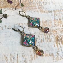 Load image into Gallery viewer, Hanging Earrings with Bead - Hazaara Naqashi Kashmir