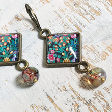 Load image into Gallery viewer, Hanging Earrings with Bead - Hazaara Naqashi Kashmir