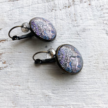 Load image into Gallery viewer, 18 mm Round Lever Back With Beads - Nature Inspired Art - Blue Web