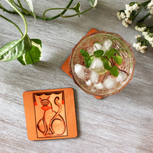 Load image into Gallery viewer, Coasters set of 2 - Kalighat Pat Cats
