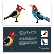 Load image into Gallery viewer, Coasters set of 2 - Varanasi Birds