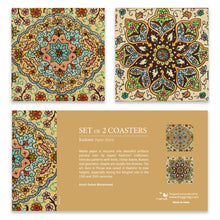 Load image into Gallery viewer, Coasters set of 2 - Naqashi, Kashmir