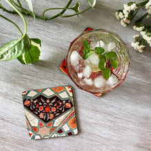 Load image into Gallery viewer, Coasters set of 2 - Amer Fort, Ganesh Pol, Mural Detail