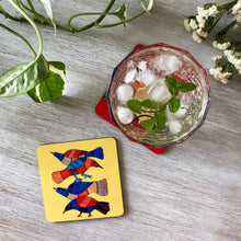 Load image into Gallery viewer, Coasters set of 2 - Gond Fish and Bird