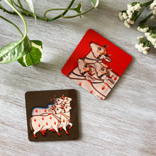 Load image into Gallery viewer, Coasters set of 2 -  Pichwai Cows