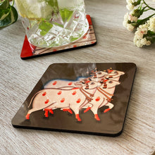 Load image into Gallery viewer, Coasters set of 2 -  Pichwai Cows
