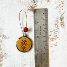 Load image into Gallery viewer, Hoop Earrings with ceramic bead - Mural, Amer Fort, Jaipur India
