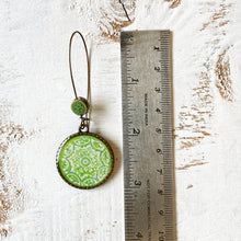 Load image into Gallery viewer, Hoop Earrings with ceramic bead - Ceramic Tile, Mumbai