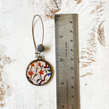 Load image into Gallery viewer, Hoop Earrings with ceramic bead -Mural, City Palace, Jaipur