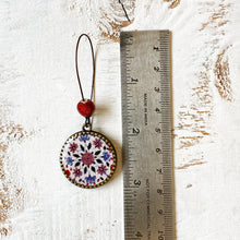 Load image into Gallery viewer, Hoop Earrings with ceramic bead - Mural, King's Quarters, Amer