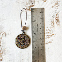 Load image into Gallery viewer, Hoop Earrings with ceramic bead - Kashmiri- Papier Mâché