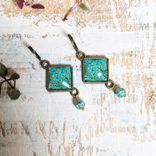 Load image into Gallery viewer, Hanging Earrings with Bead - Shirkha Naqashi Kashmir