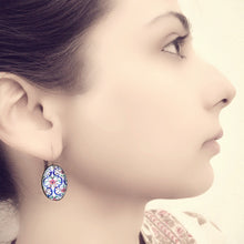 Load image into Gallery viewer, 18 mm Oval Lever Back - Painted Wall Detail City Palace Jaipur