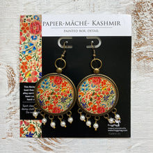 Load image into Gallery viewer, Balis with semiprecious stone - Naqashi - Kashmir, Gulhazara