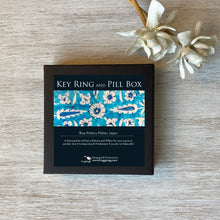 Load image into Gallery viewer, Gift Set  -  Key ring and Pill Box - Blue Pottery