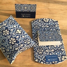 Load image into Gallery viewer, Gift Pouch Set Of 2 With Gift Tags - Naqashi Kashmir Blue