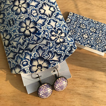 Load image into Gallery viewer, Gift Pouch Set Of 2 With Gift Tags - Naqashi Kashmir Blue