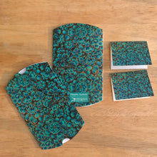 Load image into Gallery viewer, Gift Pouch Set Of 2 With Gift Tags - Naqashi Kashmir Green