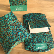 Load image into Gallery viewer, Gift Pouch Set Of 2 With Gift Tags - Naqashi Kashmir Green