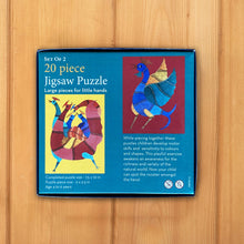 Load image into Gallery viewer, Jigsaw Puzzle 20 Pieces  - Gond Hen and Rooster
