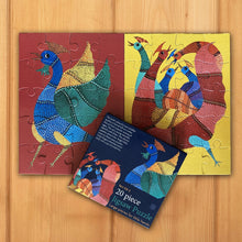 Load image into Gallery viewer, Jigsaw Puzzle 20 Pieces - Gond Hen and Rooster