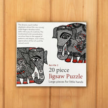 Load image into Gallery viewer, Jigsaw Puzzle 20 Pieces - Madhubani Elephants
