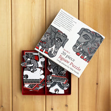 Load image into Gallery viewer, Jigsaw Puzzle 20 Pieces  - Madhubani Elephants
