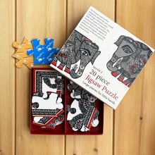 Load image into Gallery viewer, Jigsaw Puzzle 20 Pieces - Madhubani Elephants