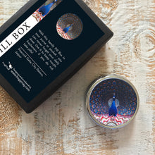 Load image into Gallery viewer, Pill Box Round - Peacock