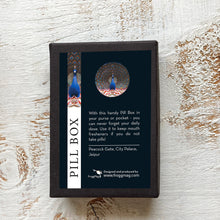 Load image into Gallery viewer, Pill Box Round - Peacock