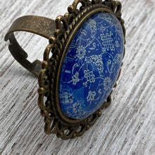Load image into Gallery viewer, 25 mm Oval Ring - Persian Blue
