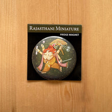 Load image into Gallery viewer, Fridge Magnet Round - Ganesha Green