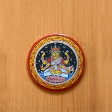 Load image into Gallery viewer, Fridge Magnet Round - Lakshmi Patachitra