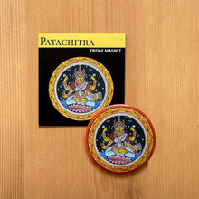 Load image into Gallery viewer, Fridge Magnet Round - Lakshmi Patachitra