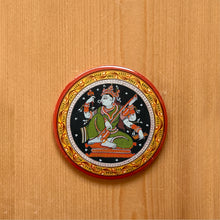 Load image into Gallery viewer, Fridge Magnet Round - Saraswati Patachitra