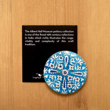 Load image into Gallery viewer, Fridge Magnet Round - Blue Pottery