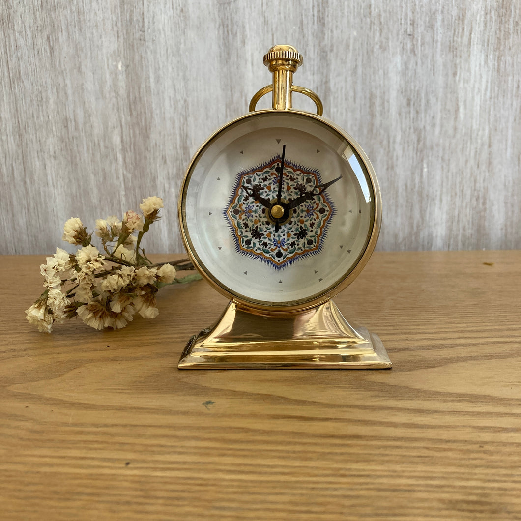 Table Clock - Painted Medallion
