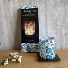 Load image into Gallery viewer, Tea Light Lamp with Stand - Chintz, Blue