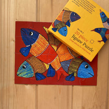 Load image into Gallery viewer, Jigsaw Puzzle 20 Pieces  - Gond Bird and Fish
