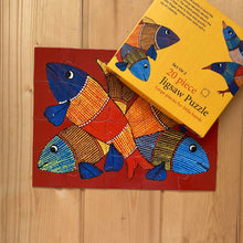 Load image into Gallery viewer, Jigsaw Puzzle 20 Pieces - Gond Bird and Fish