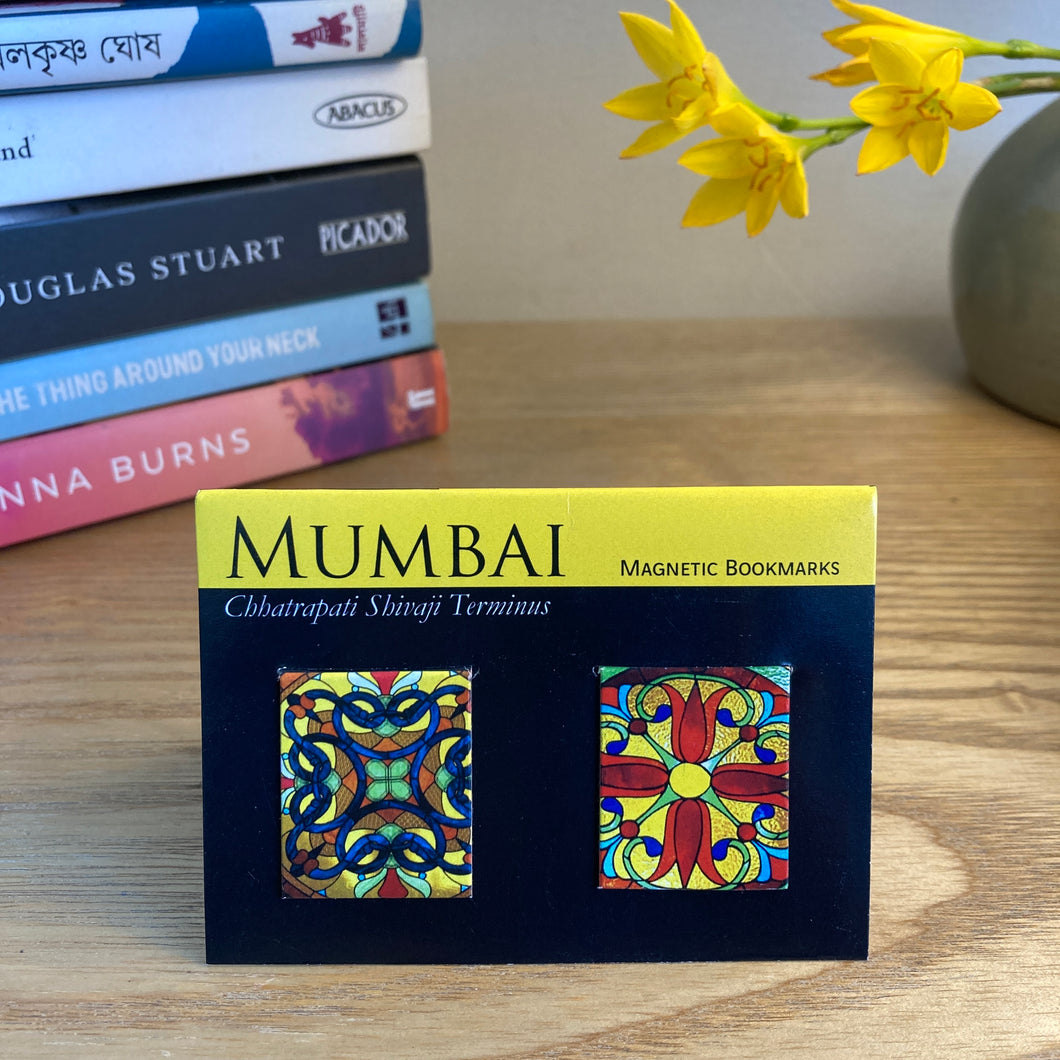 Magnetic Bookmarks set of 2 - Mumbai Vt Stained Glass
